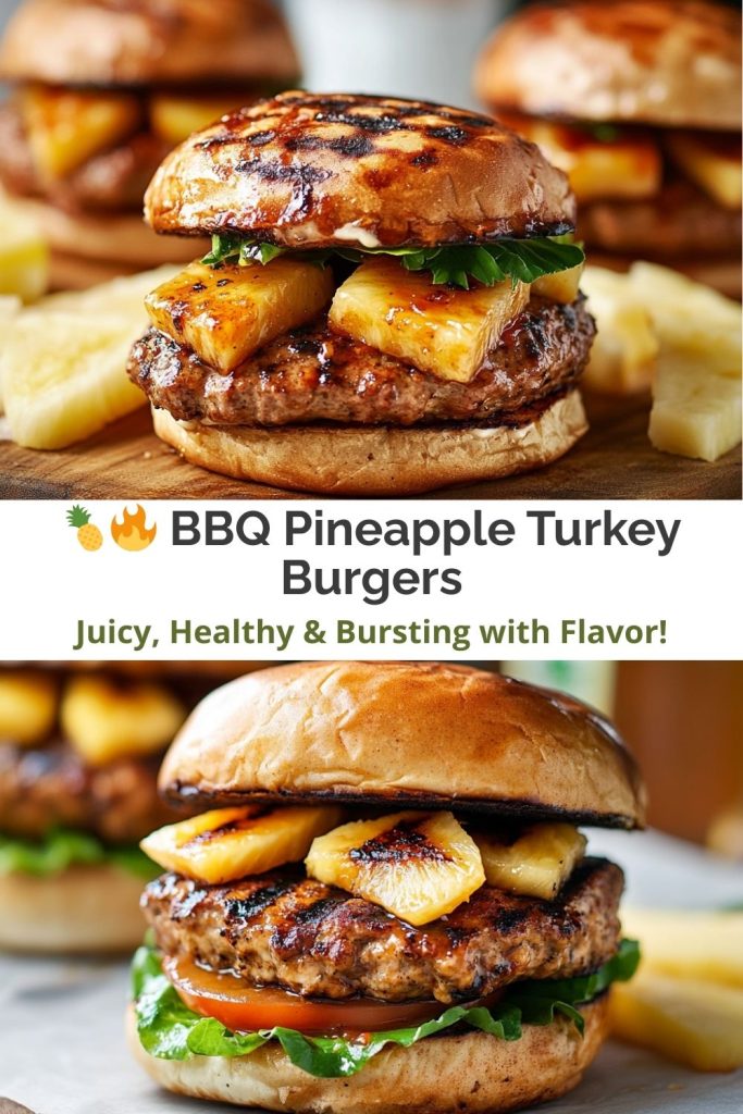 BBQ Pineapple Turkey Burgers