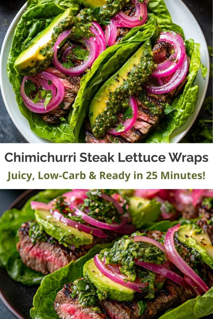 Chimichurri Steak Lettuce Wraps