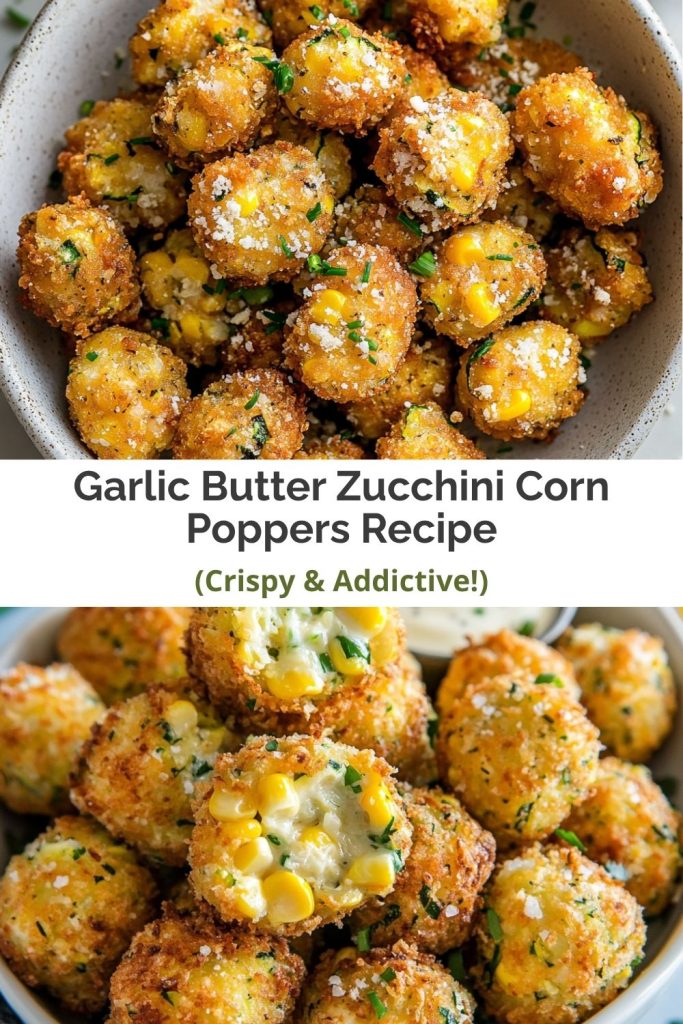 Garlic Butter Zucchini Corn Poppers