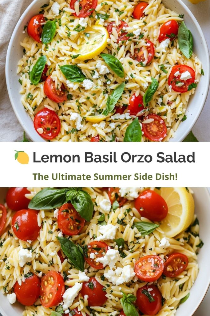 Lemon Basil Orzo Salad