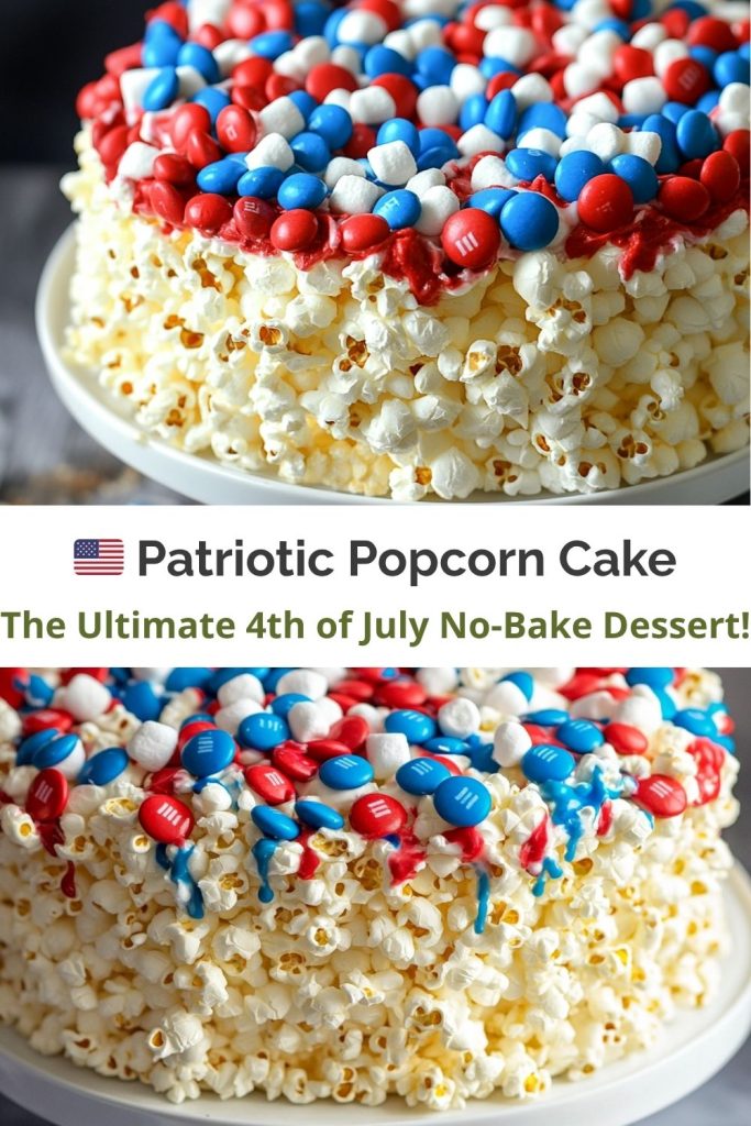 Patriotic Popcorn Cake