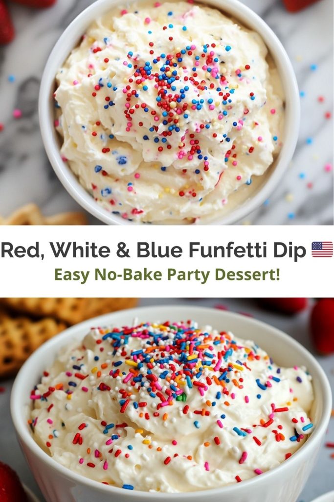 Red, White & Blue Funfetti Dip