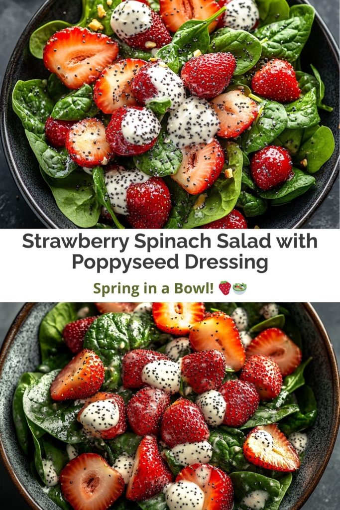 Strawberry Spinach Poppyseed Salad