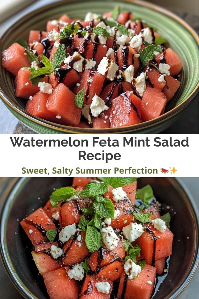 Watermelon Feta Mint Salad
