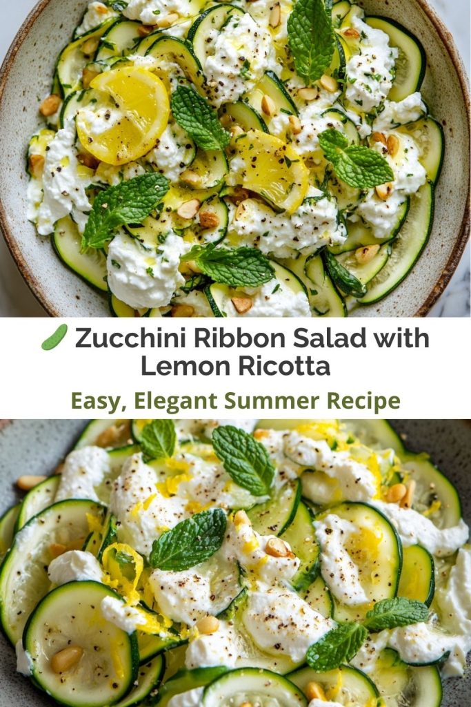 Zucchini Ribbon Salad with Lemon Ricotta