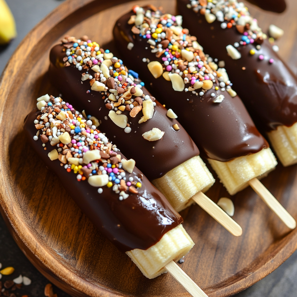Chocolate-Dipped Frozen Bananas