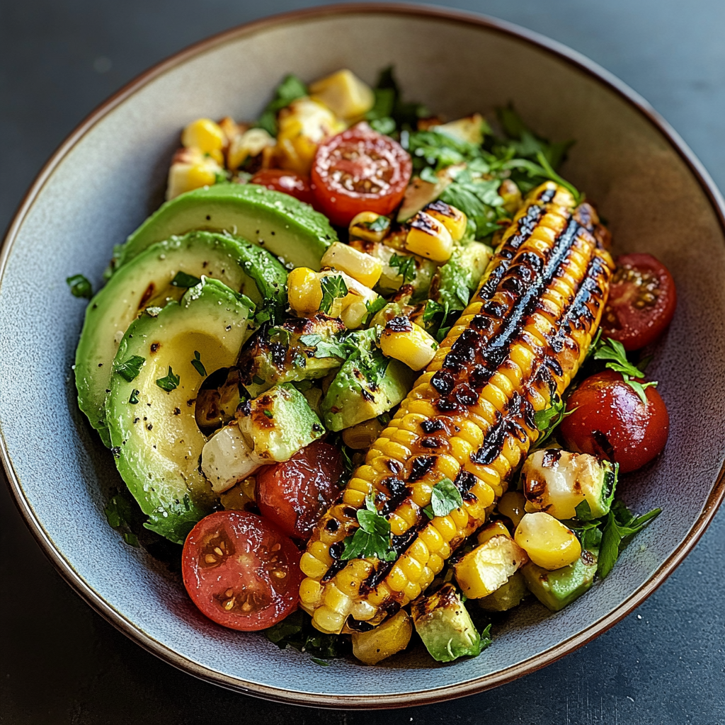 Grilled Corn & Avocado Salad