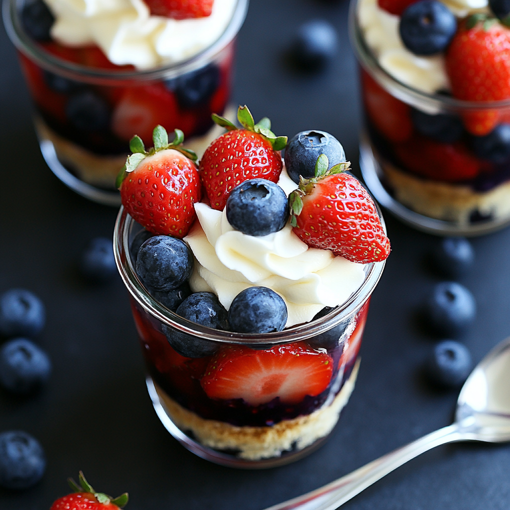 Red, White & Blue Mini Trifles