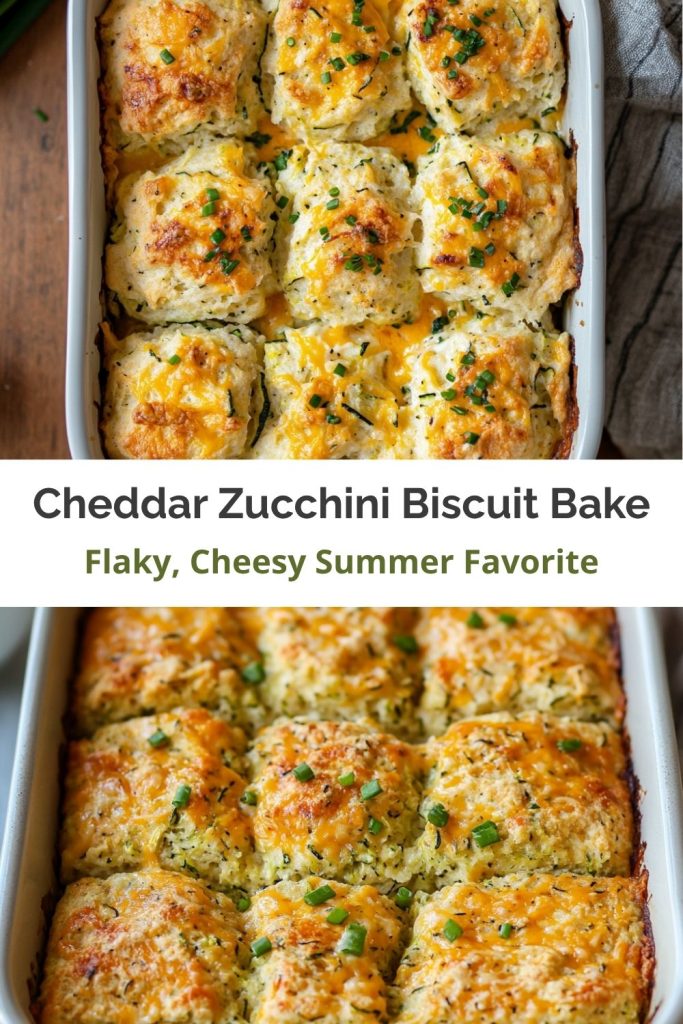 Cheddar Zucchini Biscuit Bake