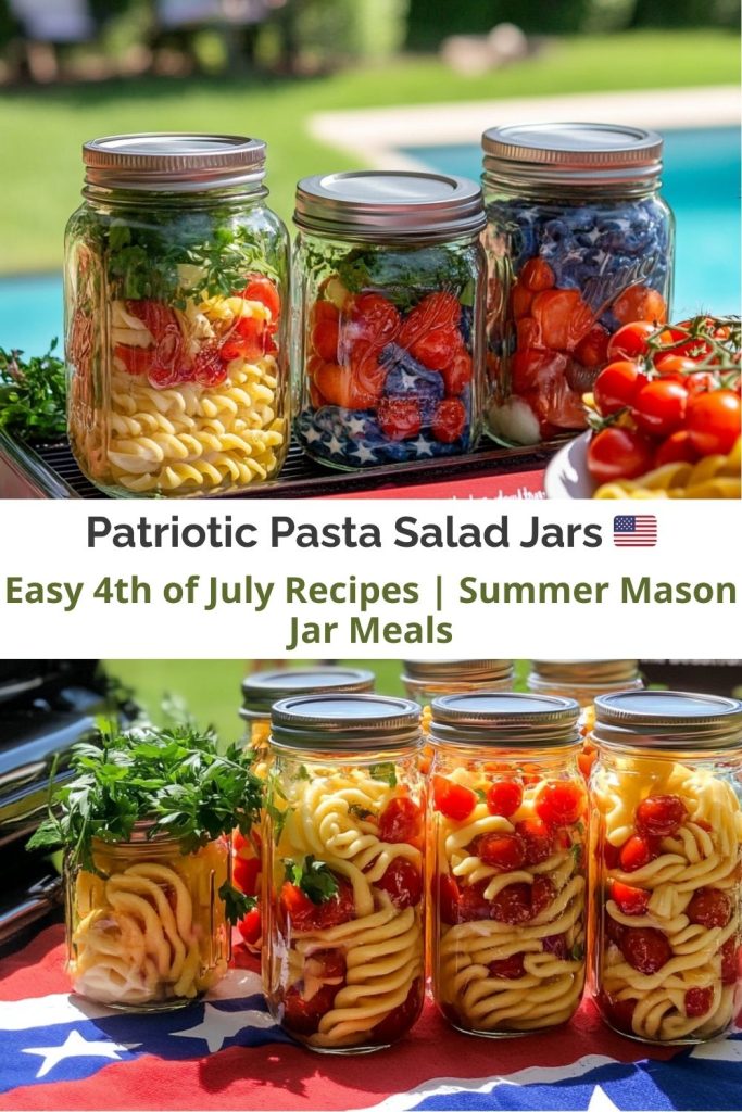 Patriotic Pasta Salad Jars
