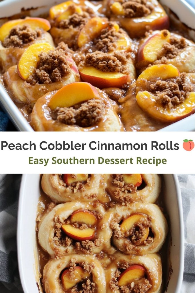 Peach Cobbler Cinnamon Rolls
