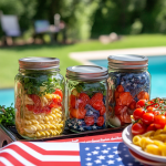 Patriotic Pasta Salad Jars